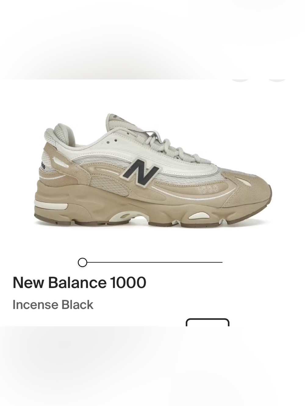 NWOT New Balance 1000 Women's Sneakers in Incense Black